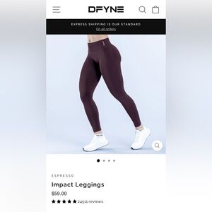 DFYNE Espresso Impact Leggings